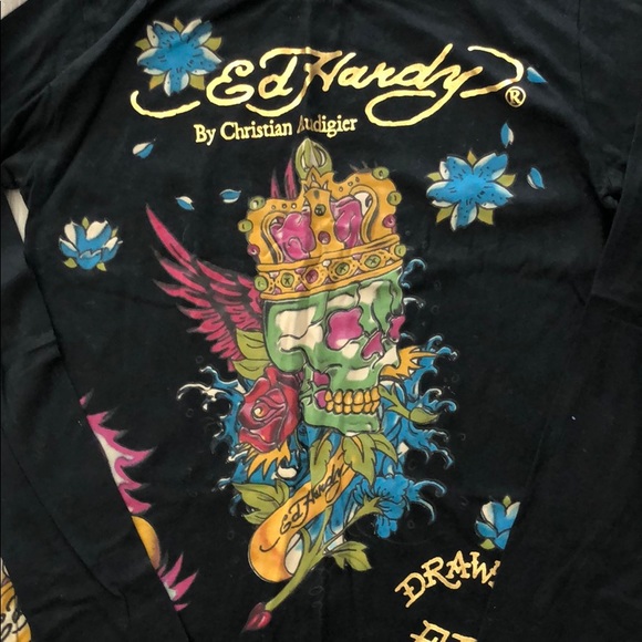 Ed Hardy Men long sleeve Shirt - Picture 2 of 7